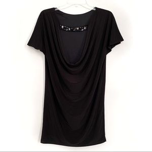 Y2K Mariana Black Cocktail Jersey Dress